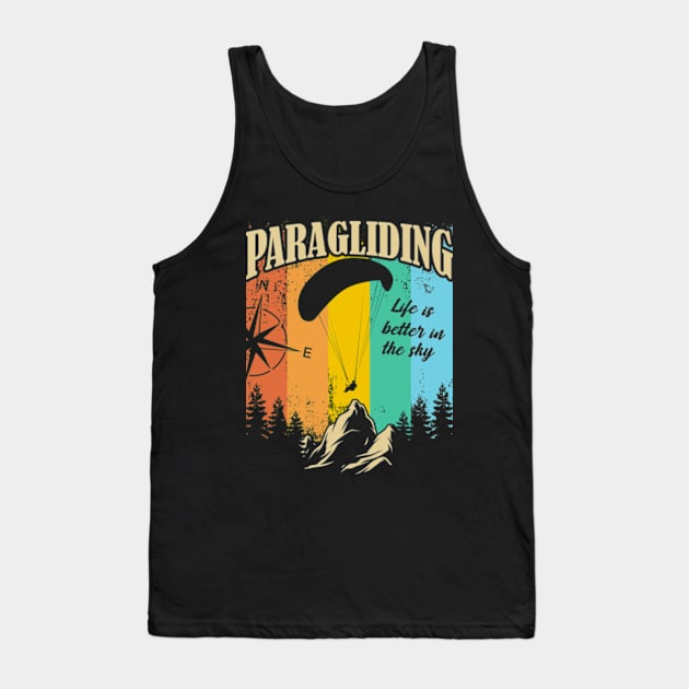 Paragliding Paraglider Mountains Tank Top by Hariolf´s Mega Store